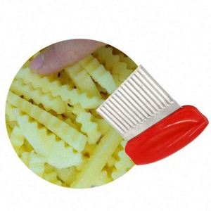 Potato Crinkle French Fry <b>Chopper</b> Slicer Salad Chopping Knife and <b>Vegetable</b> Potato Fries Cutter Steel Blade Cutting Tool - Product Image 3