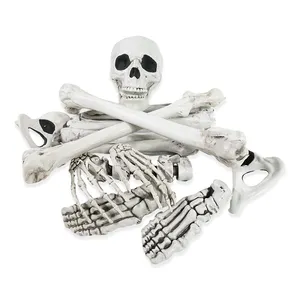 Halloween Graveyard Props Scary Halloween Skeleton Bones 20 Pieces Bag Of Plastic Bones