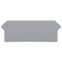 280-316 Bornier de raccordement DIN Rail d'origine allemande en stock, plaque d'extrémité et plaque intermédiaire, épaisseur 2,5 mm, gris 280-316