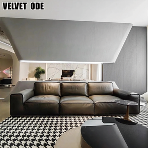 Минималистичный очень большой кожаный диван Avenue – очень широкий, глубокий, мягкий, удобный и прочный диван для дома и офиса - Product Image 3