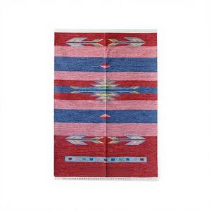 Tapis en laine tissé à la main indien, tapis de pique-nique - Design industriel, lavable, réversible, rectangulaire, pour les voyages et la maison - Product Image 1