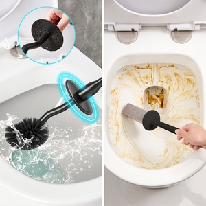 Handle Style Black/Gray Toilet Floating Stones and Brush Combo Set Plastic <b>Bathroom</b> Cleaning <b>Accessories</b>/Tools - Product Image 2