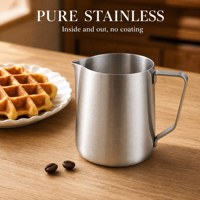 Mousseur à lait manuel HL pour Latte Art, en acier inoxydable 304, 350ml/600ml/900ml, pour Barista, Espresso, Maison et Café