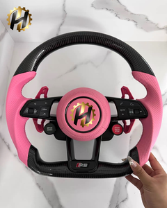 Volante de Fibra de Carbono Rosa Compatible con Todas las Series de <span class=keywords><strong>Audi</strong></span>, Incluidos A5, A6L, A7, A8, Q5, Q7, Q8, TT y <span class=keywords><strong>R8</strong></span> - Product Image 3