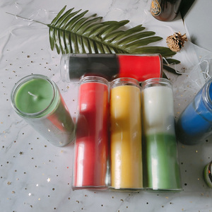 Bougies de prière personnalisées couleur unie 7 jours en gros – Bougies religieuses en verre pour la prière – Bougies en paraffine - Product Image 1