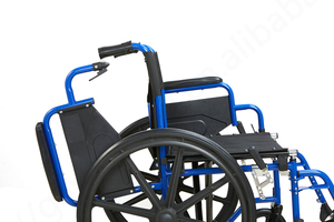 Medical Wheelchair Flip up Armrest Detachable Footrest Folding Adult Patient <b>Wheel</b> <b>Chair</b> Wholesale Manual Steel Wheelchair - Product Image 6