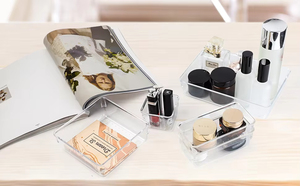 13 Pcs Đa Kích Thước Trong Suốt Rõ Ràng Ngăn Kéo <span class=keywords><strong>Organizer</strong></span> Set Cho Nhà Văn Phòng Công Cụ Thủ Công Mỹ Nghệ Bàn Phụ Kiện Lưu Trữ - Product Image 5