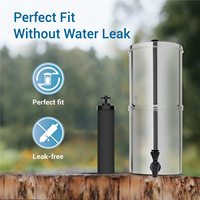 Waterdrop King Tank Système alimenté par gravité Charbon actif BB-92 Noir Remplacement Ber Key Éléments de purification Filtre à gravité