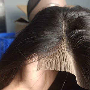 High Quality Full Cuticle Natural <b>Black</b> 4*4 Lace Frontal 180% Density Partial Short Bob <b>Wig</b> - Product Image 4