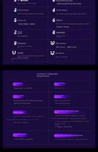 Pour <span class=keywords><strong>DPVR</strong></span> E4 Enterprise PCVR Head Display Big Friends 4K lunettes de réalité virtuelle avec matériel Somatosensory & SteamVR Gaming VR - Product Image 4