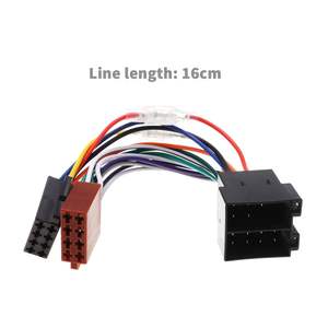อะแดปเตอร์สายไฟมาตรฐาน15ซม. สำหรับวิทยุติดรถยนต์ช่องเสียบ ISO 16ขาปลั๊ก ISO เข้ากันได้กับอัลไพน์คลาริออนเคนวูด16ซม. - Product Image 3