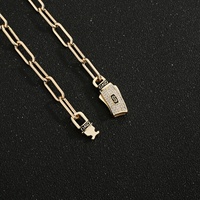 Collar y Pulsera de Cadena de Eslabones Tipo Clip de Papel Mónaco con Cierre CZ, Chapado en Oro de 14K, Estilo Hip Hop, para Hombre y Mujer, Venta al Por Mayor
