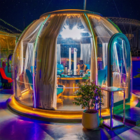 Tentes d'exposition modernes en polycarbonate et aluminium imperméables pour l'extérieur, dômes igloo pour le glamping