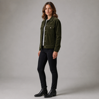 Veste en velours côtelé pour femme, style streetwear vintage, 100% coton, personnalisable avec logo OEM, fabricant de haute qualité, unisexe, XUFEI