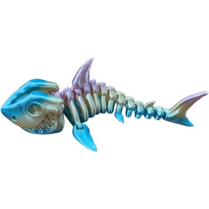 Squelette de requin en plastique imprimé en 3D, corps entier articulé, animal marin, ornements créatifs, modèle de jouet de poisson - Product Image 3