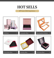 Boîtes rigides personnalisées jetables pour lentilles de contact, cosmétiques, en EVA, gaufrage, pelliculage mat, pour poudre libre, crème visage, yeux