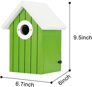 <span class=keywords><strong>Casa</strong></span> de pájaros de madera de cedro Art <span class=keywords><strong>Deco</strong></span> para exterior, jardín colorido, <span class=keywords><strong>casa</strong></span> decorativa de madera Bluebird - Product Image 2