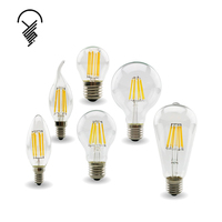 Décoration d'intérieur Ampoule à filament vintage rétro 4W E14 E12 Ampoule à filament LED Lampe