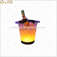 5L KTV Bars Vin Champagne Bière Refroidisseur LED Rougeoyant Clignotant Seau À Glace Refroidisseur De Glace