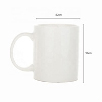 Tasses de Sublimation Gloway Populaires en Céramique Blanche Simple 11oz, Cadeau Personnalisé DIY avec Logo, Tasse Vierge pour Impression par Sublimation
