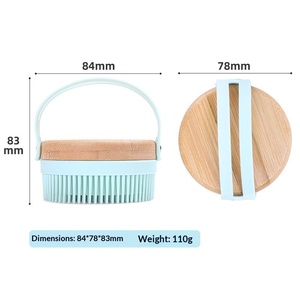 <span class=keywords><strong>Spugna</strong></span> da <span class=keywords><strong>Bagno</strong></span> Ovale in <span class=keywords><strong>Silicone</strong></span> e Legno di Bambù per Bambini e Adulti, Spazzola per Pulizia del Corpo e Massaggio - Product Image 3