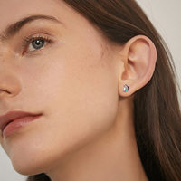 Haute qualité hypoallergénique 925 argent Sterling ormeau coquille lune arbre de vie boucles d'oreilles pour les femmes