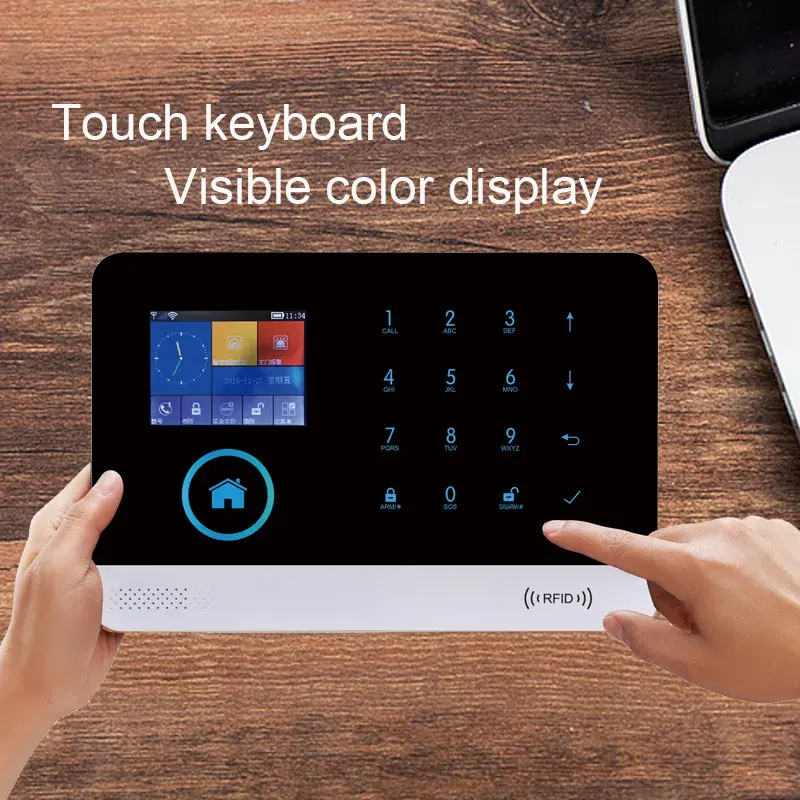 Tuya Smart Life Touch Keyboard WIFI GSM sistema di allarme Home antifurto Security 433MHz 99 Wireless Zone APP Control