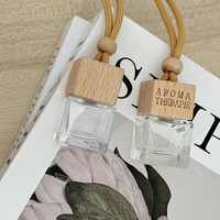 Diffuseur de parfum pour voiture en verre transparent de 8 ml, à suspendre, pour la décoration intérieure du véhicule