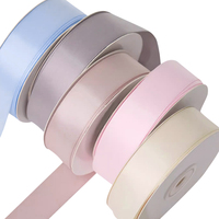 Vente en gros de ruban imprimé en satin à face unique de 4cm vente directe d'usine pour l'emballage et les décorations de fleurs