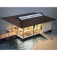 Fabrication de plateforme flottante ponton en aluminium sur mesure avec toit Maison flottante marine