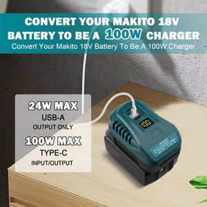 Caricabatterie a Doppia Porta da 100W per Telefoni da Esterno Compatibile con Batterie agli Ioni di Litio BL1840B DCB205 BAT610B - Product Image 5