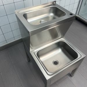 VICTORY KITCHEN Évier de cuisine commercial double en acier inoxydable Lavabo en inox pour hôtels, restaurants et laboratoires - Product Image 4