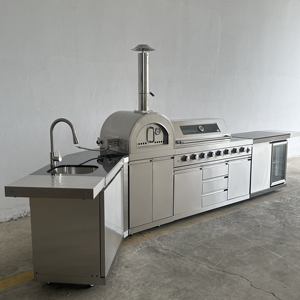 Barbecue a Gas da Esterno <span class=keywords><strong>dal</strong></span> Design Moderno con Forno per <span class=keywords><strong>Pizza</strong></span>, Bruciatore Laterale <span class=keywords><strong>e</strong></span> Frigorifero per Divertimento in Famiglia, Angolo <span class=keywords><strong>Cucina</strong></span> all'Aperto - Product Image 3