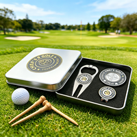 Pour cadeaux promotionnels : Coffret cadeau de golf, marqueur de balle personnalisé, outil de réparation de divots pour golfeurs, jetons de poker ronds