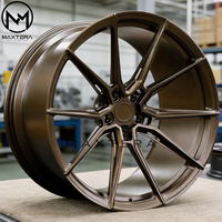 Rines de Aleación Maxtera Forged Custom Estilo EVO-2R para Autos de Pasajeros Porsche 911, BMW, Audi RS, AMG, Corvette, Camaro, Mustang, GT-R