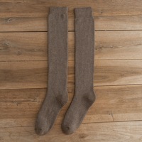 Vente en gros de chaussettes pour hommes Chaussettes longues tube épaisses pour l'hiver à mollet Chaussettes hautes chaudes et moelleuses pour hommes Bas à boucle