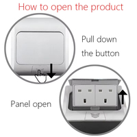 Precio al por mayor Pop-Up Enchufe de mesa USB Tipo C TV RJ45 Toma de corriente Oculta Universal Estándar Enchufe deslizante 20A