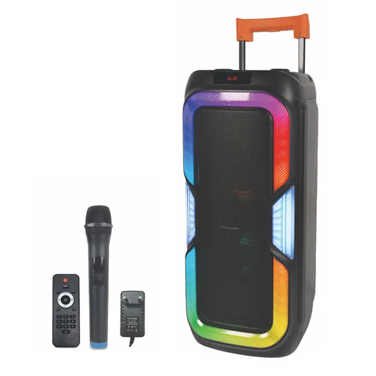 Tragbarer 10-Zoll-Party-Lautsprecher mit großer Leistung und echtem RGB-Flammen licht lautsprecher