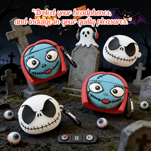 Étui de protection en silicone anti-poussière avec design de crâne 3D luminescent personnalisé, compatible avec les <span class=keywords><strong>AirPods</strong></span> Pro/2e/4e génération, sans fil amusant. - Product Image 5