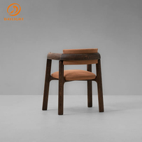 DAYLIGHT FURNITURE Französisches Design Restaurant Café Stuhl mit Rückenlehne Massivholz Polsterung Leder Esszimmerstuhl für Apartment Villa