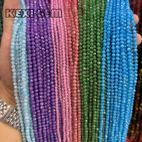 Perles de zircon facettées rondes en forme de fleur de glace, 2 mm, 3 mm, 4 mm, multicolores, pour la fabrication de bijoux