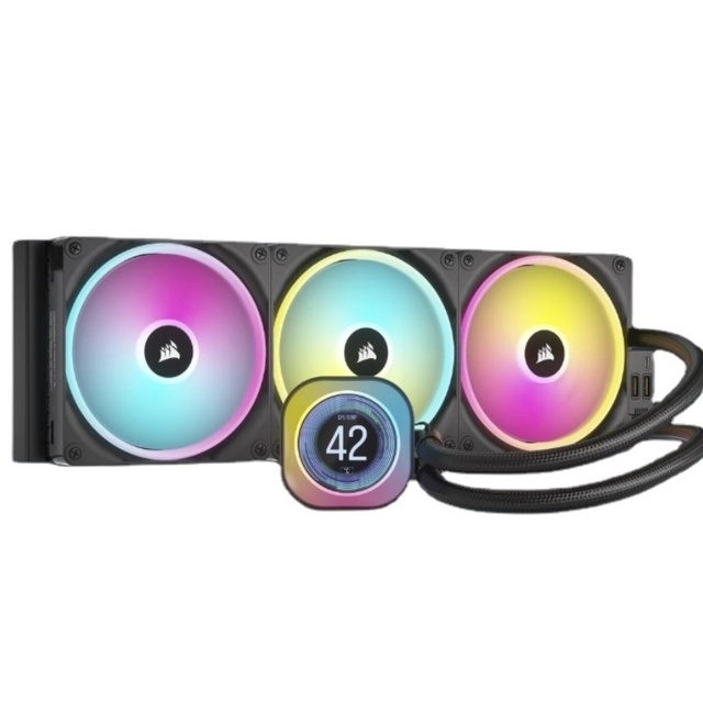 Hot Sale ICUE LINK H170i LCD Liquid CPU Cooler 420mm IPS LCD Screen Fluid Bearing Low Noise for Gaming High Heat Dissipation