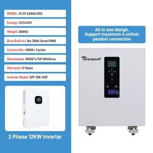 Tewaycell Libre de Impuestos, 51.2V 628Ah 32KWh+12KW Trifásico Todo en Uno con Equilibrador Activo de 5A + WIFI, Modelo DDP a Polonia - Product Image 2