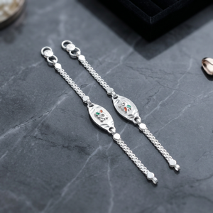 Bracelet ajustable en argent sterling 925 avec breloque bébé, bracelet porte-bonheur pour enfants, bijoux pour nourrissons et tout-petits, cadeau pour enfants - Product Image 3
