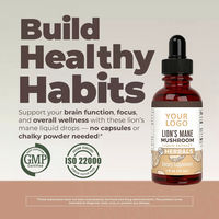 Extrait Liquide de Crinière de Lion OEM ODM à Absorption Facile, Emballage Personnalisé, Complément Herbal pour la Formulation de Marques de Santé