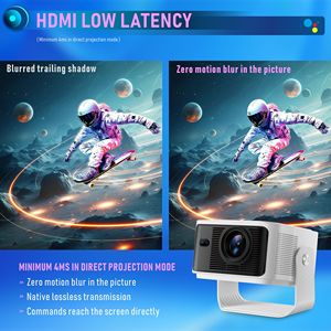 Portable HY350 Max <strong>Projector</strong> 1080P Resolution 500 Lumens for <strong>Bluetooth</strong> 5.0 for Home Factory Use Compatible Linux Android 11 LED - Product Image 5