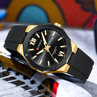 Montres de luxe pour hommes nouvelle montre-bracelet à Quartz d'affaires bracelet en Silicone mains lumineuses horloge étanche hommes montre CURREN 8465