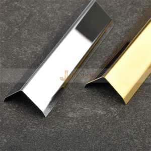LL370 Modern Custom Size 20x20 L-Shape Stainless Steel Trim Profile 201 304 Mirror <b>Corner</b> Decor Strips for Interior Decoration - Product Image 1