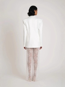 SR2463 Hochwertiges Luxus-Mode-Set: Einfarbiger <span class=keywords><strong>Blazer</strong></span> & Sexy Transparente Paillettenhose, Elegante Damenkleidung, Lässiges 2-Teiliges Ensemble - Product Image 3