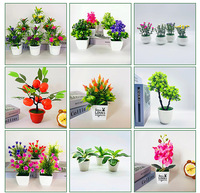 Plante Décorative Artificielle en Mousse pour la Maison, Rose Créative de Simulation en Pot, Ornement Paysager Intérieur/Extérieur
